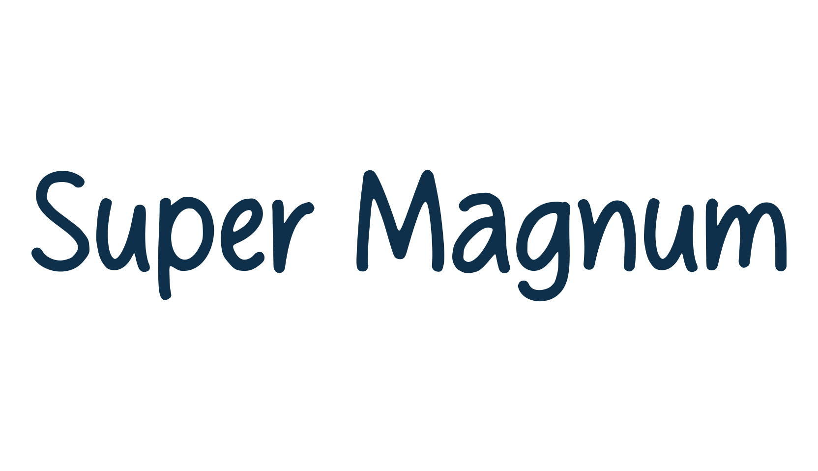 Super Magnum, handwriting font preview