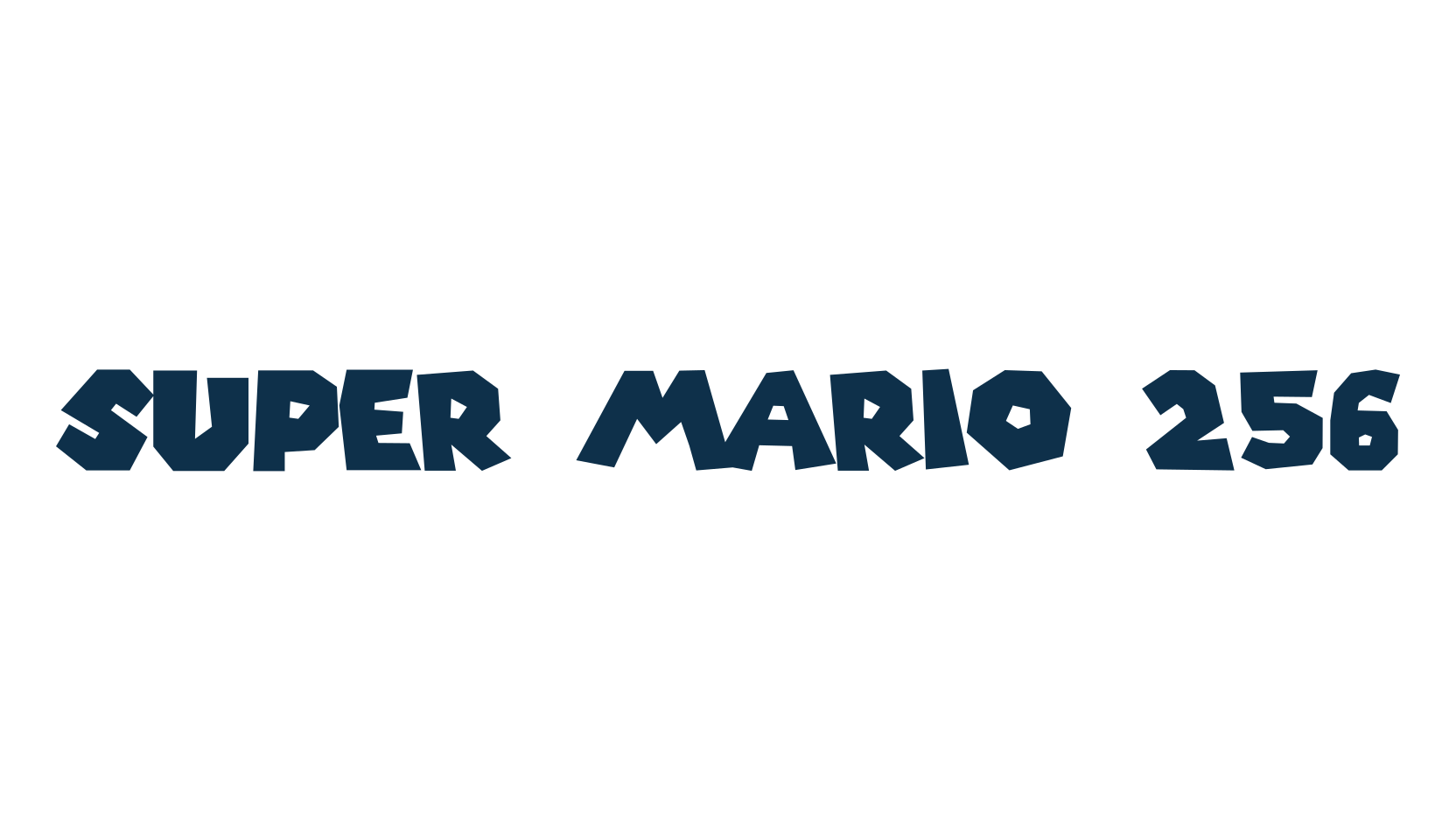 Super Mario 256, cartoon font preview