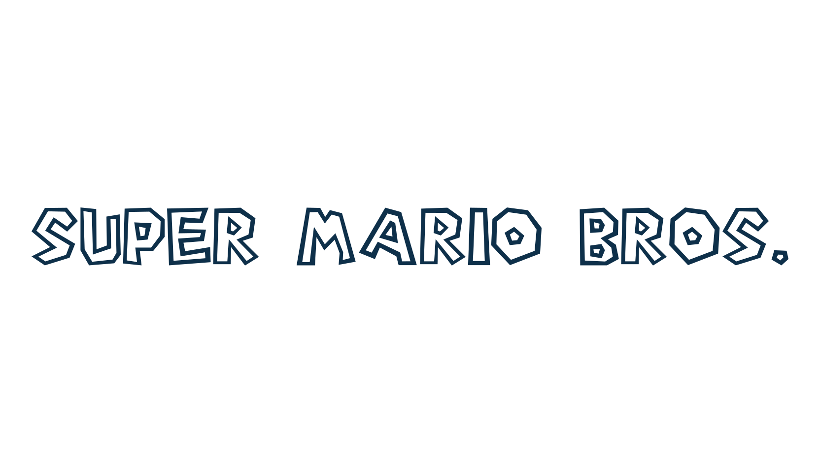 Super Mario Bros., cartoon font preview