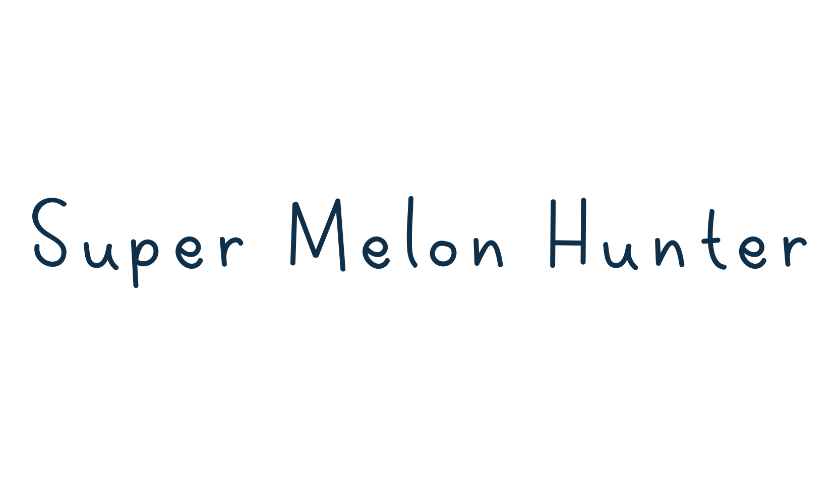 Super Melon Hunter, handwriting font preview