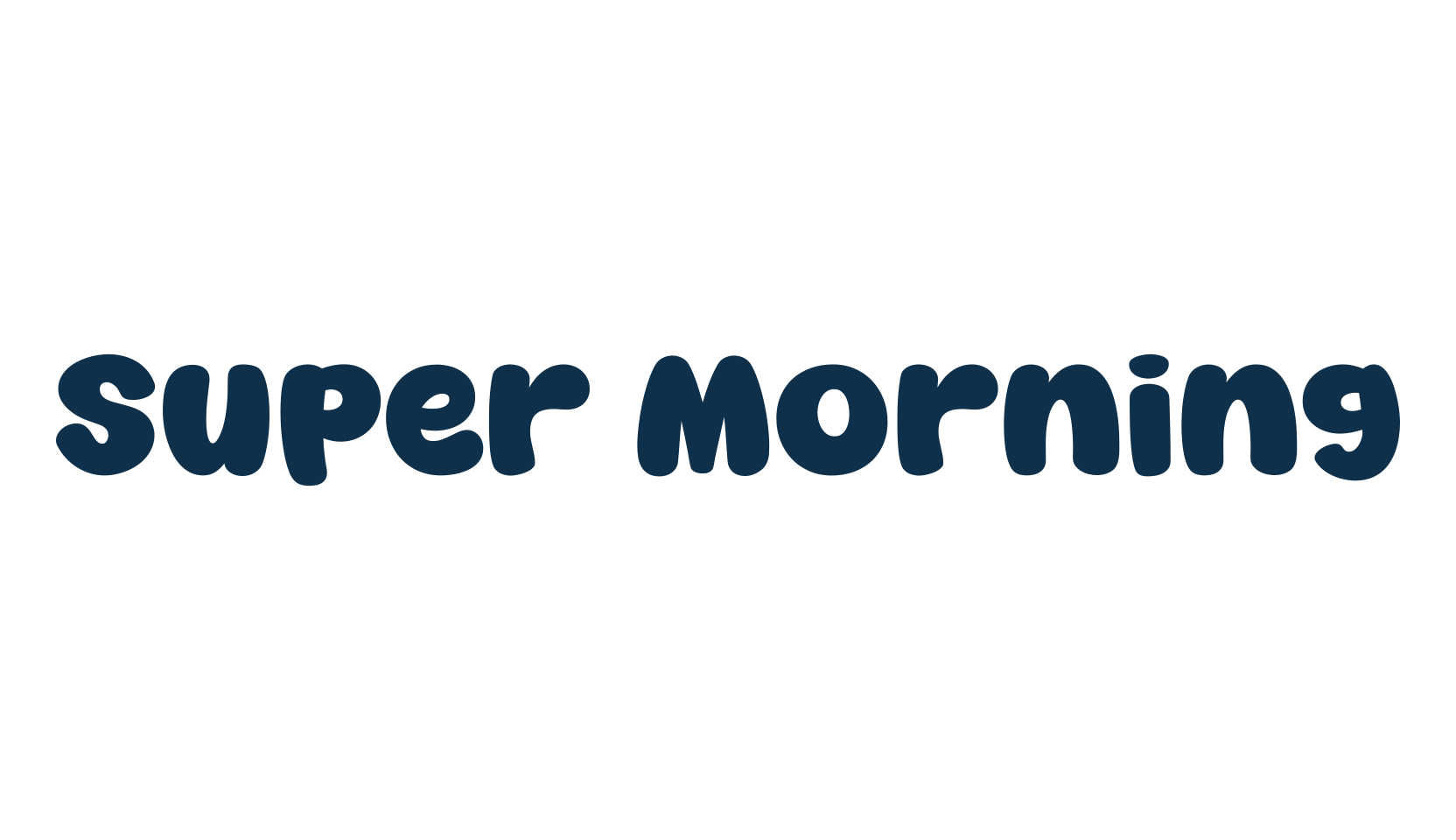 Super Morning, cartoon font preview