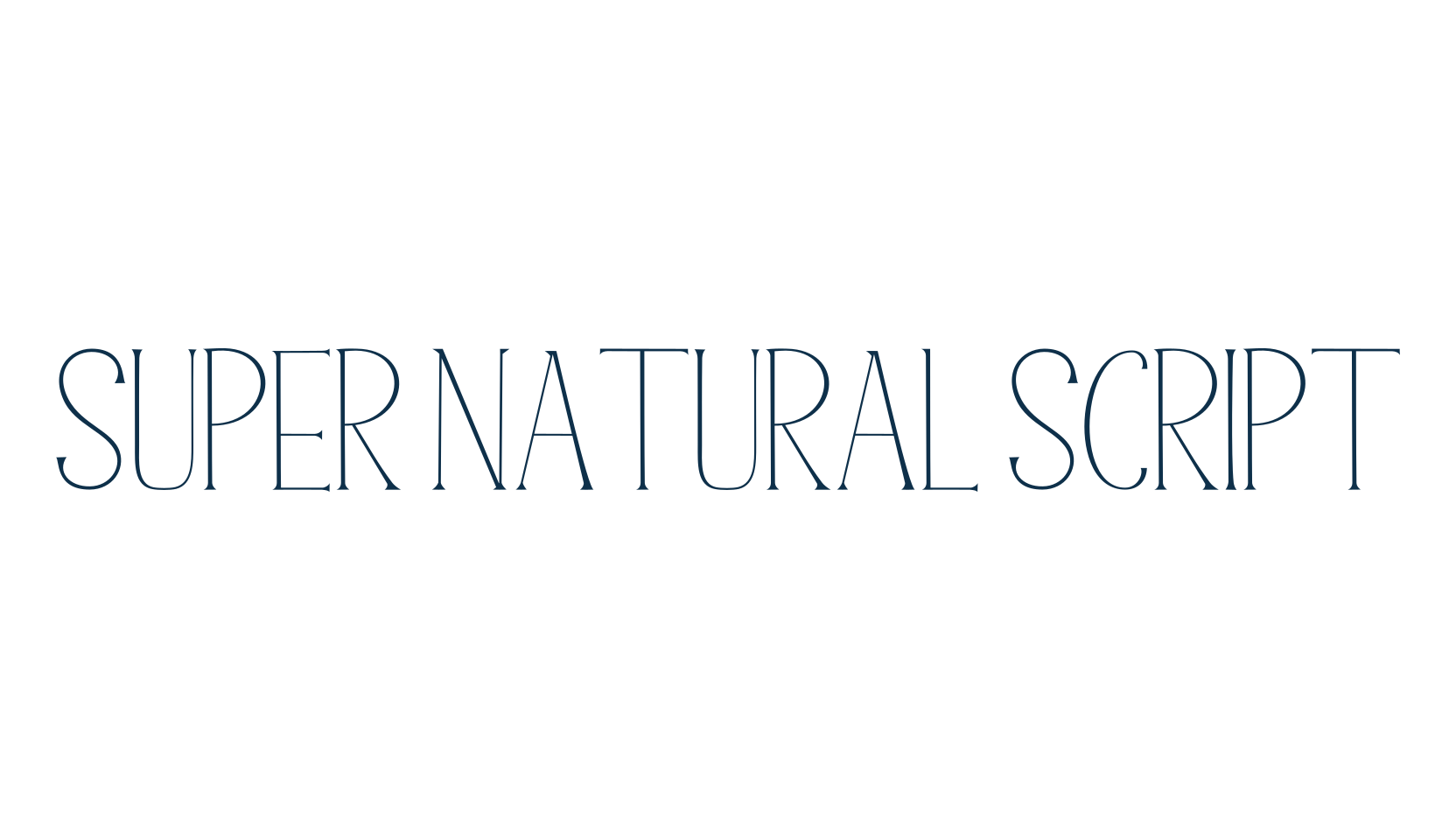 Super Natural Script, calligraphy font preview