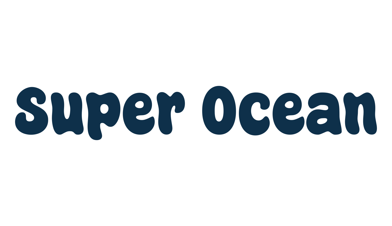 Super Ocean, cartoon font preview