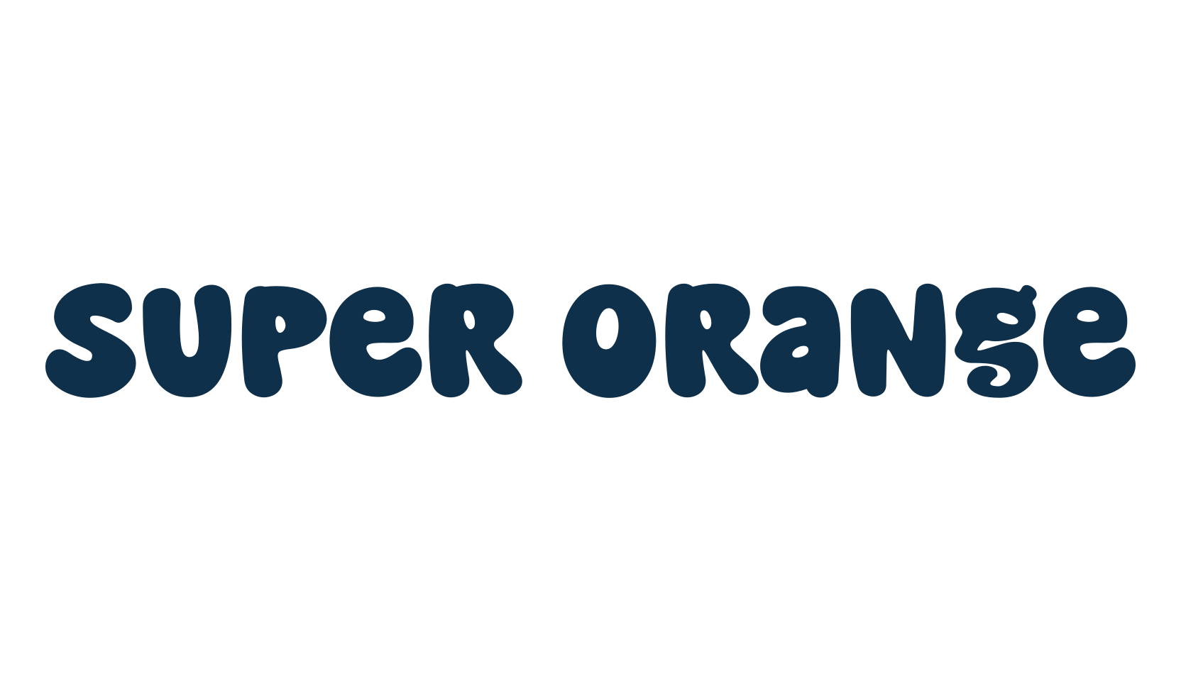Super Orange, cartoon font preview