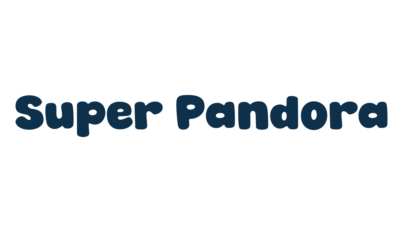 Super Pandora, cartoon font preview