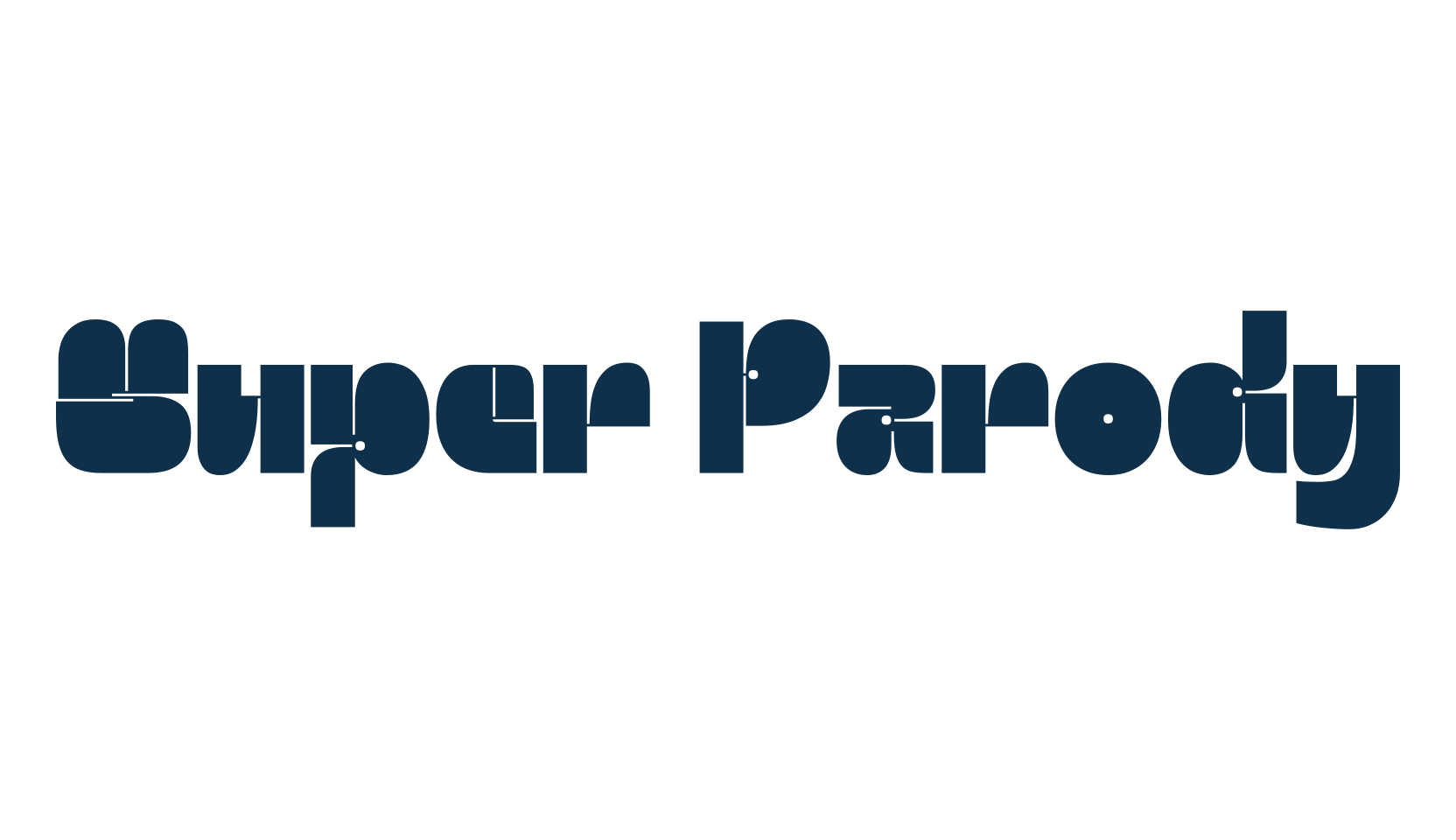 Super Parody, fancy groovy decorative font preview