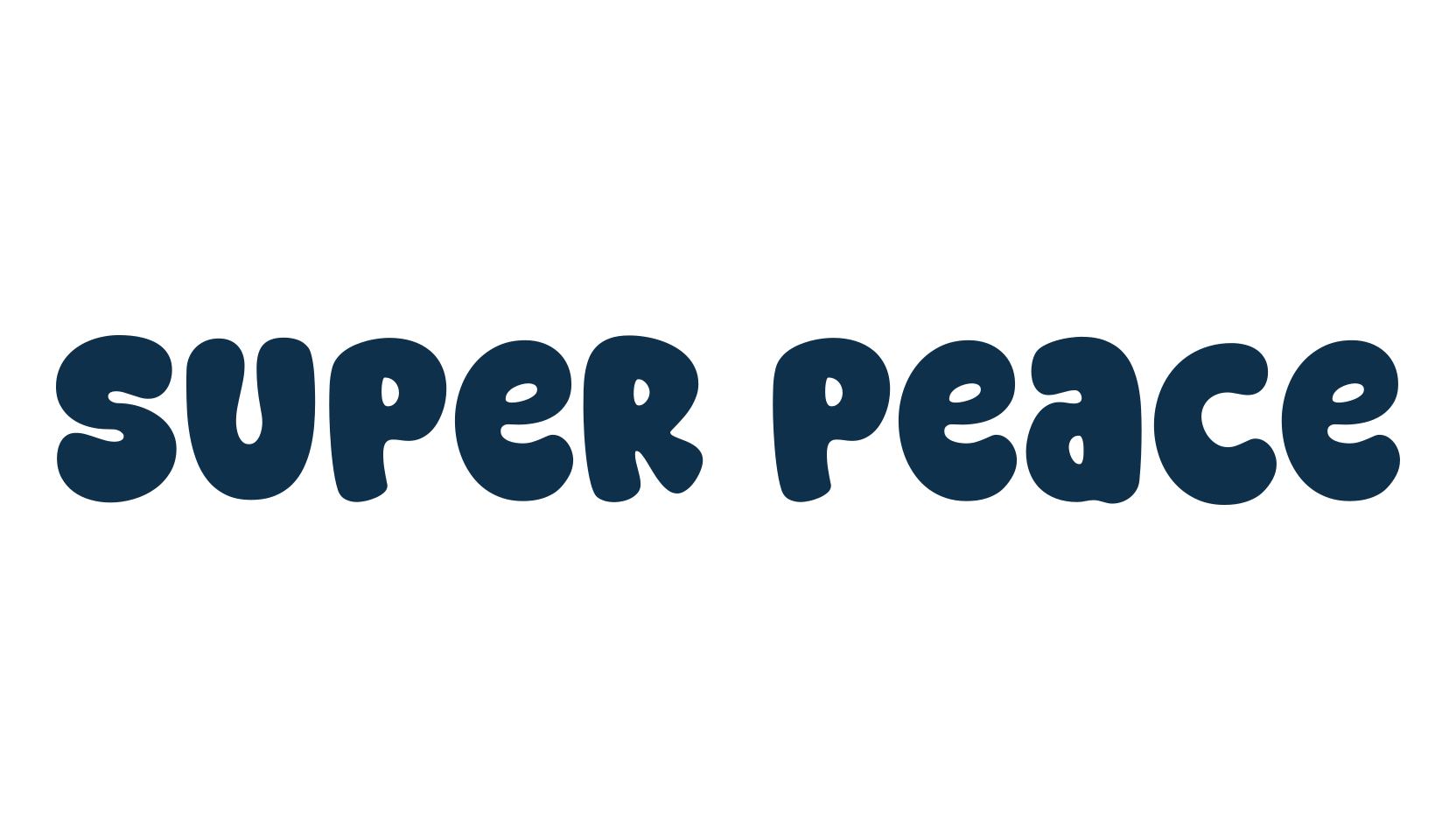 Super Peace, cartoon font preview