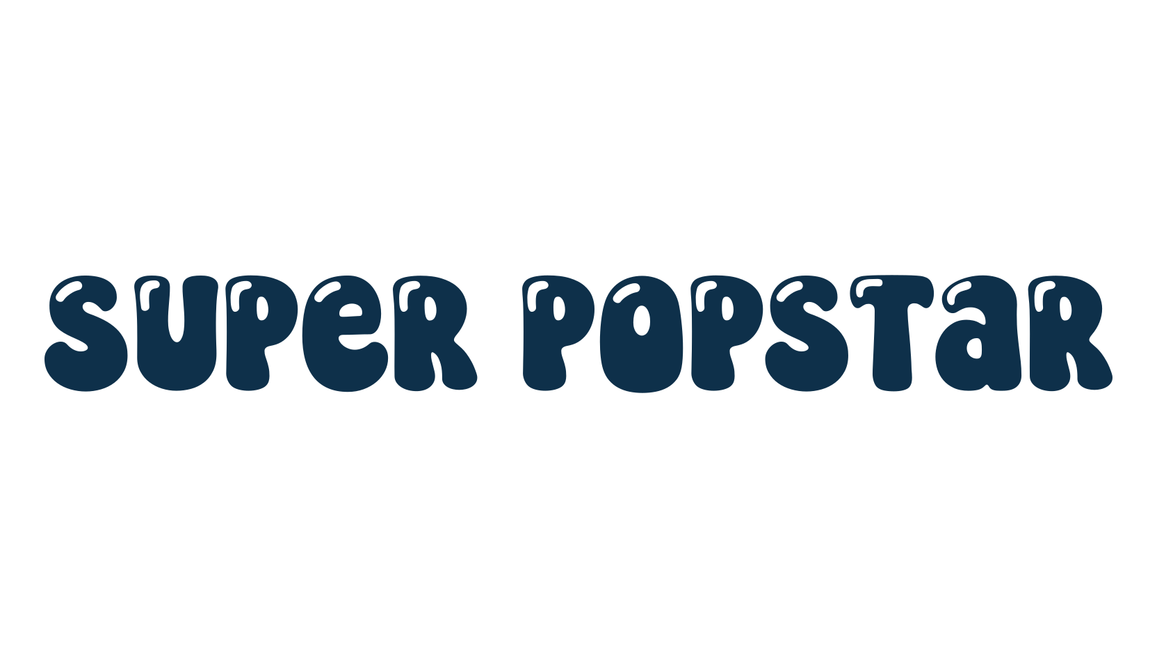 Super Popstar, cartoon font preview