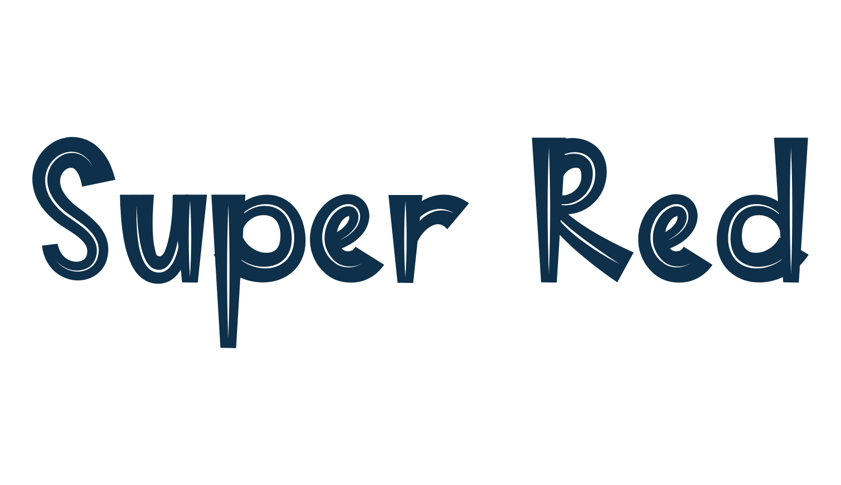 Super Red, fancy various decorative font preview
