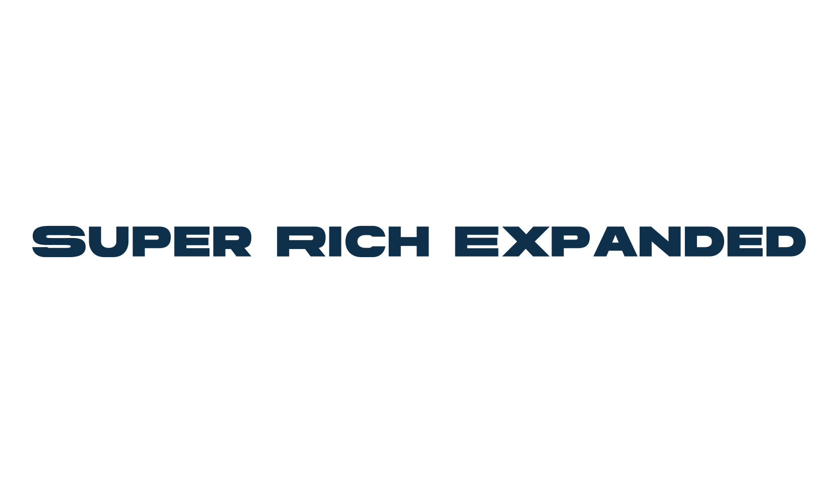 Super Rich Expanded, basic sans serif font preview
