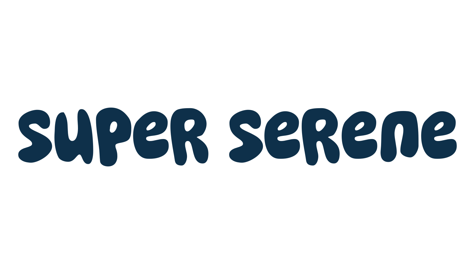 Super Serene, cartoon font preview