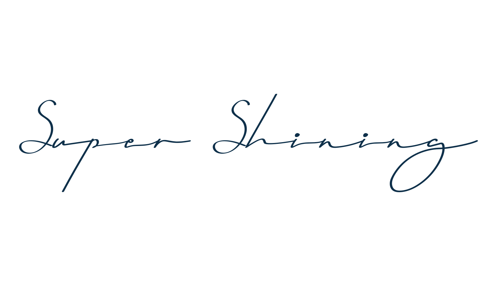Super Shining, handwriting font preview