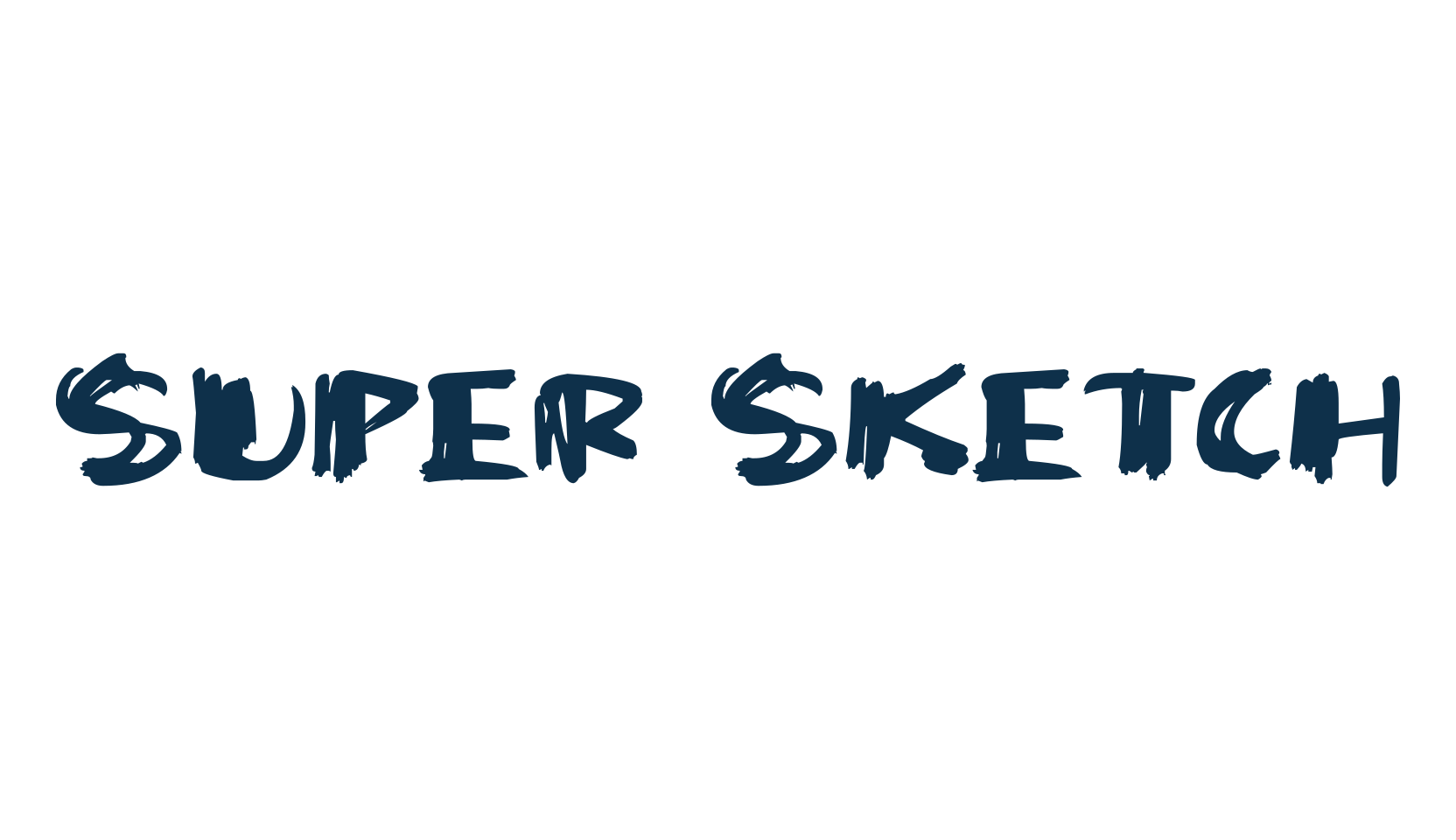 Super Sketch, trash font preview