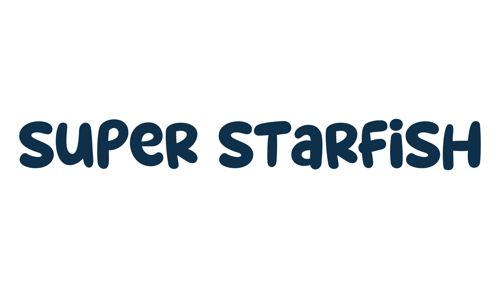 Super Starfish, cartoon font preview