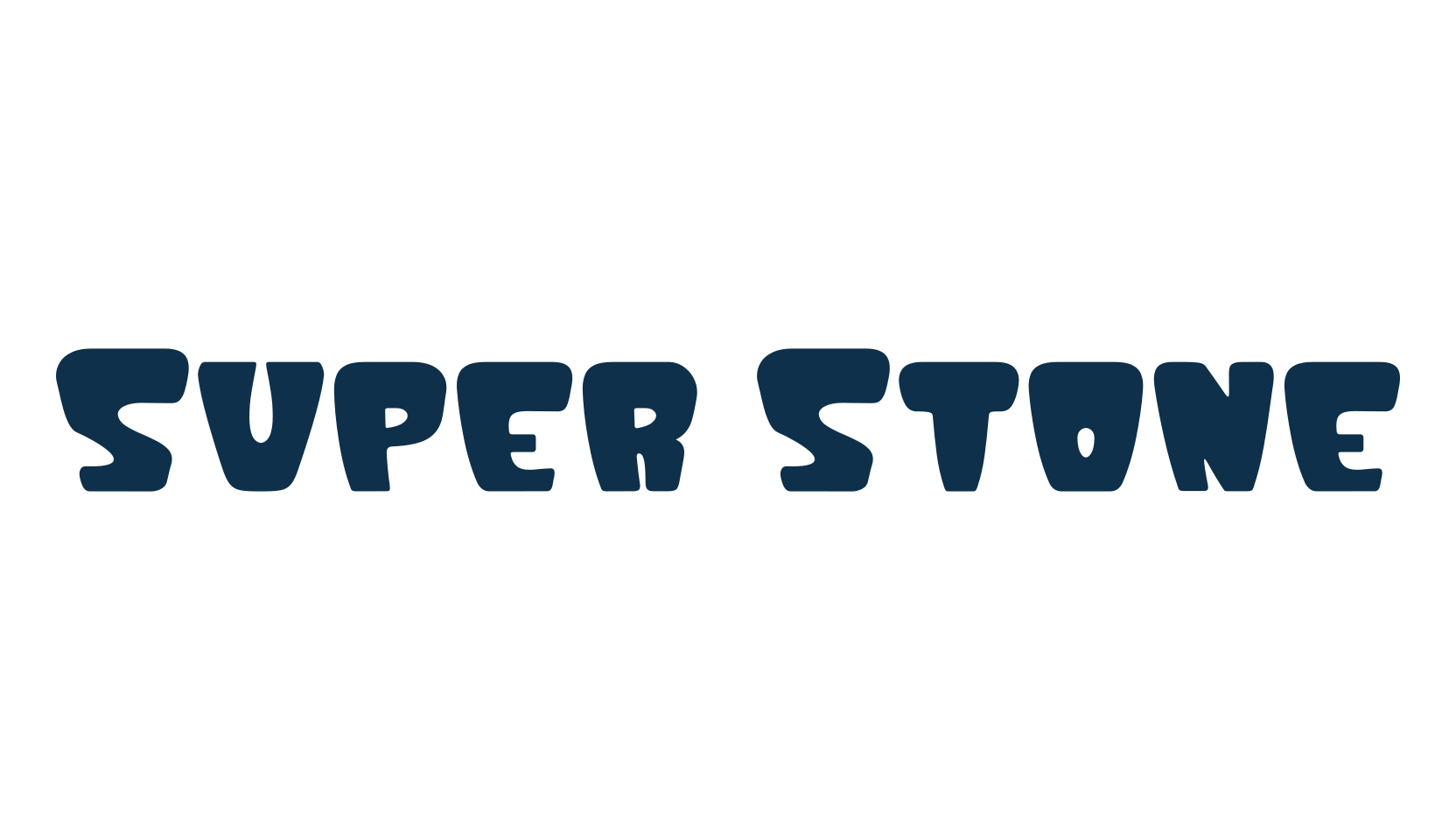 Super Stone, cartoon font preview
