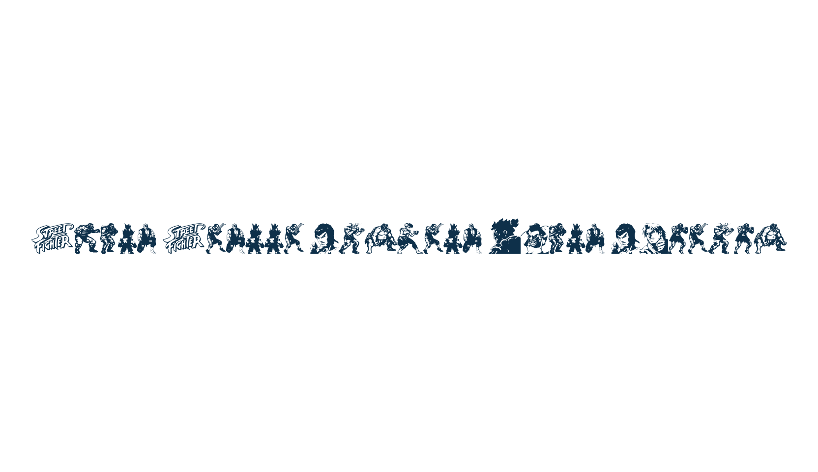 Super Street Fighter Hyper Fonting, fancy decorative font preview