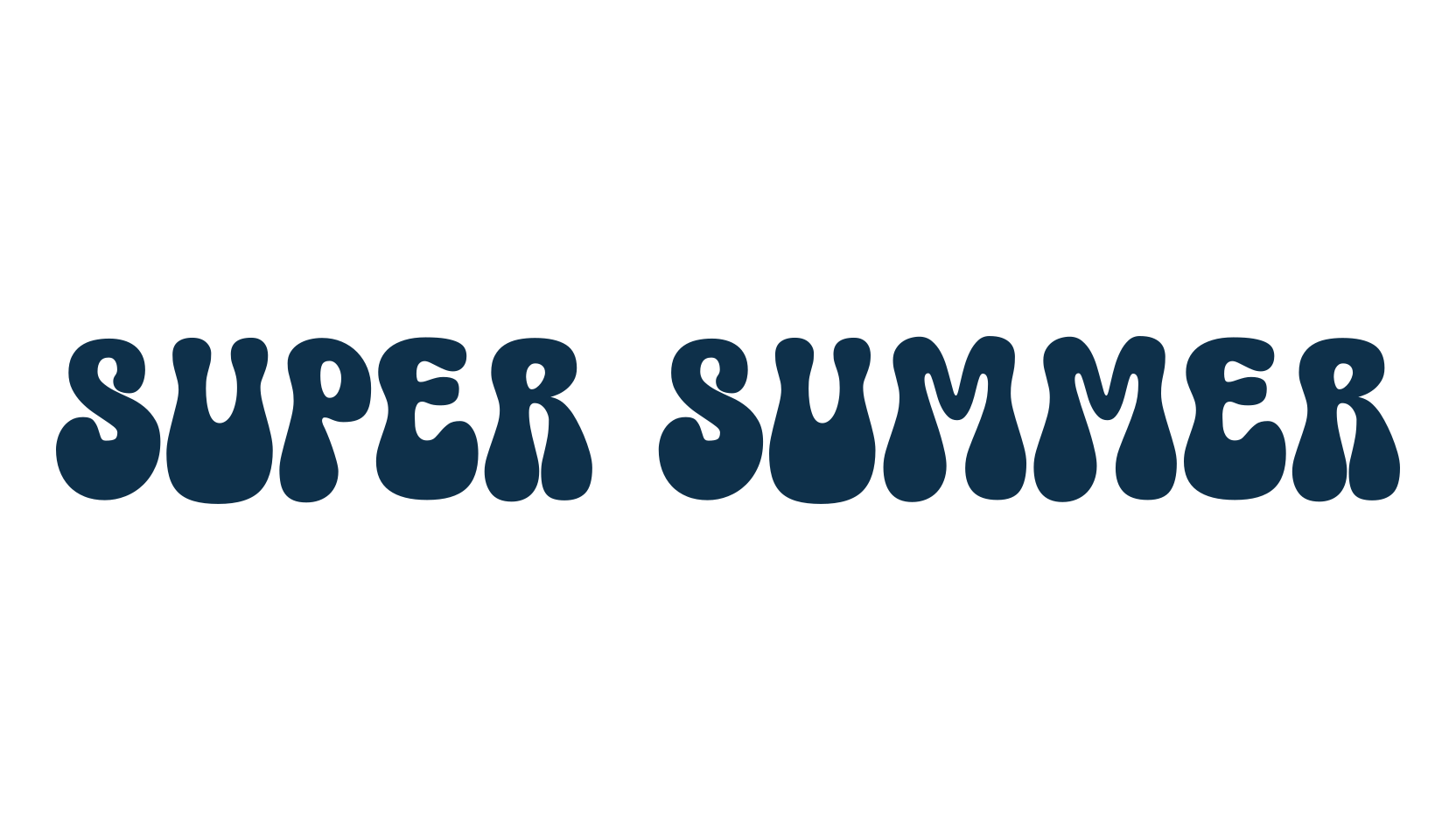 Super Summer, groovy font preview