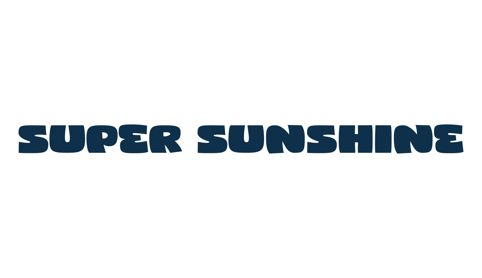 Super Sunshine, fancy cartoon decorative font preview