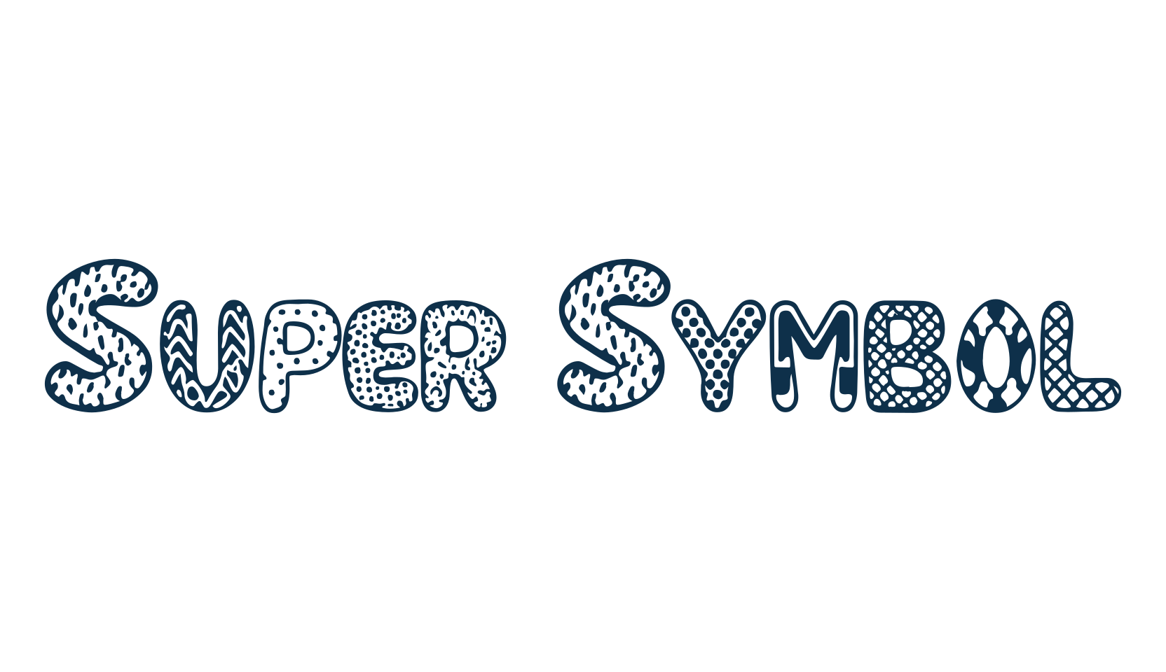Super Symbol, fancy decorative font preview