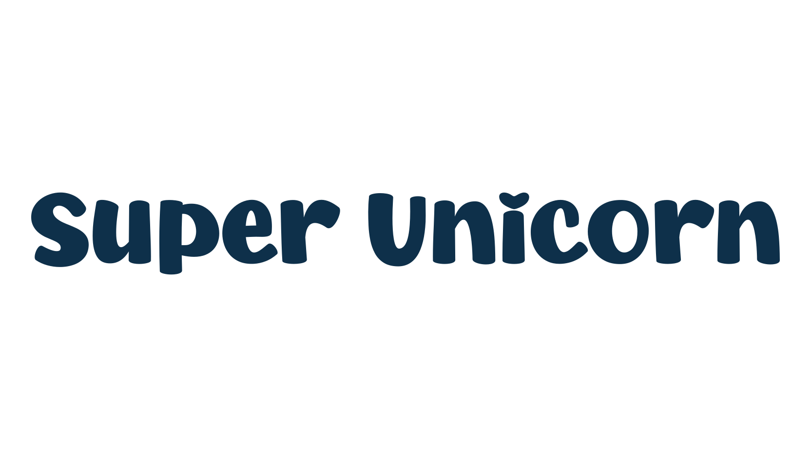 Super Unicorn, fancy cartoon decorative font preview