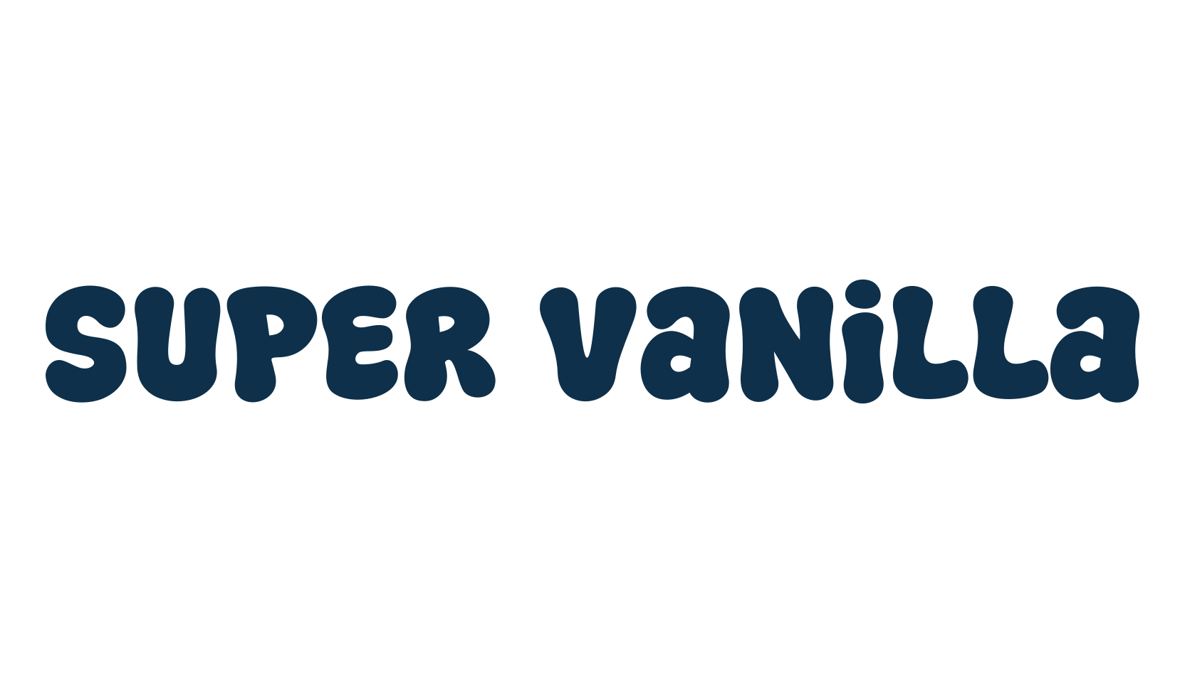 Super Vanilla, cartoon font preview
