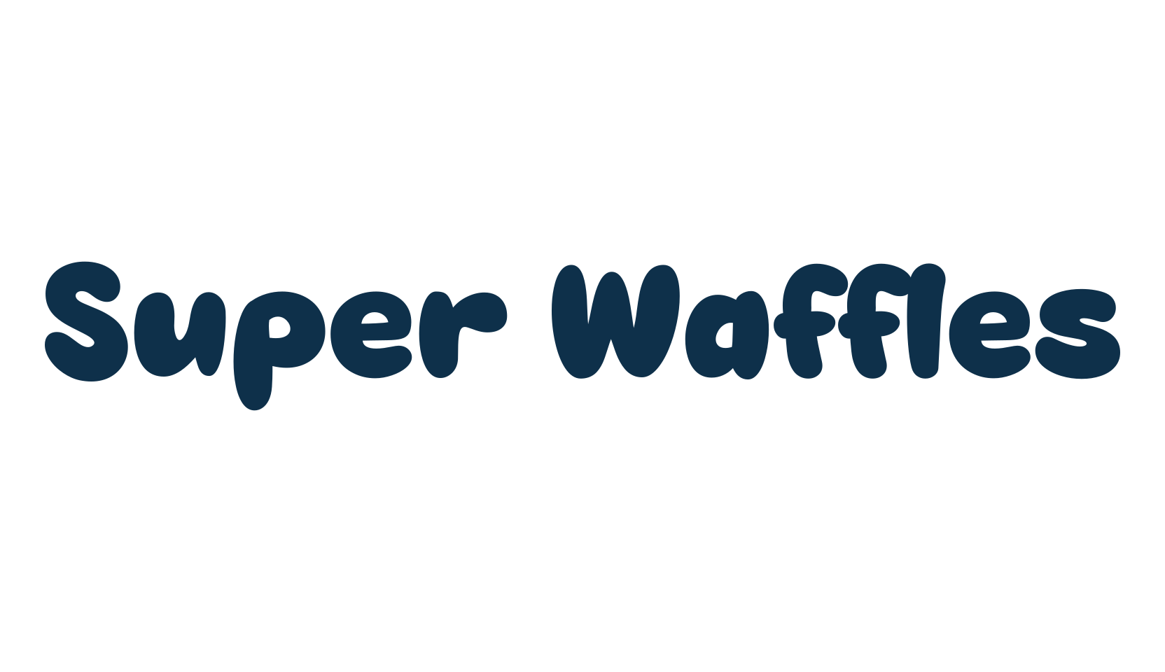 Super Waffles, cartoon font preview