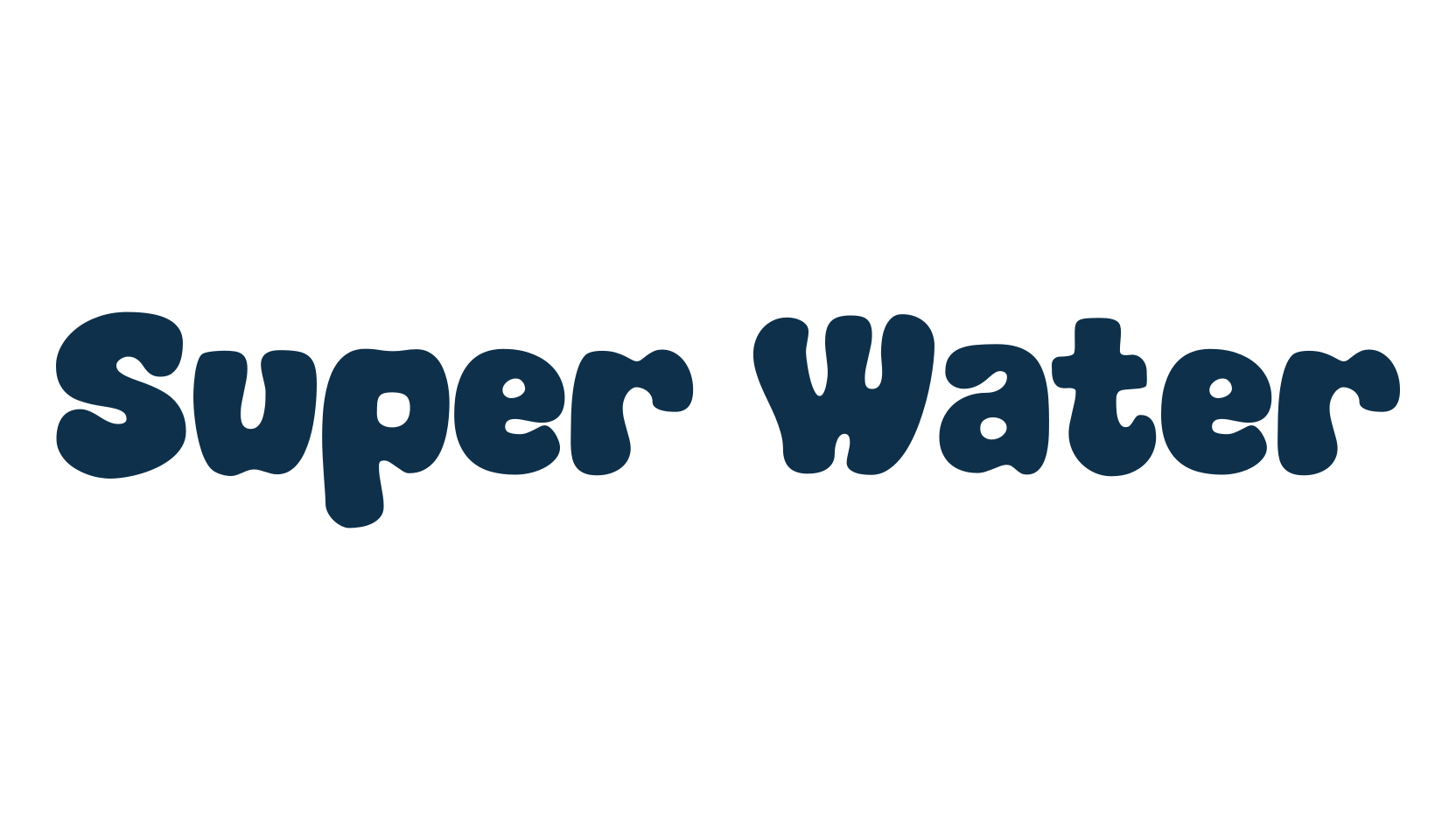 Super Water, cartoon font preview