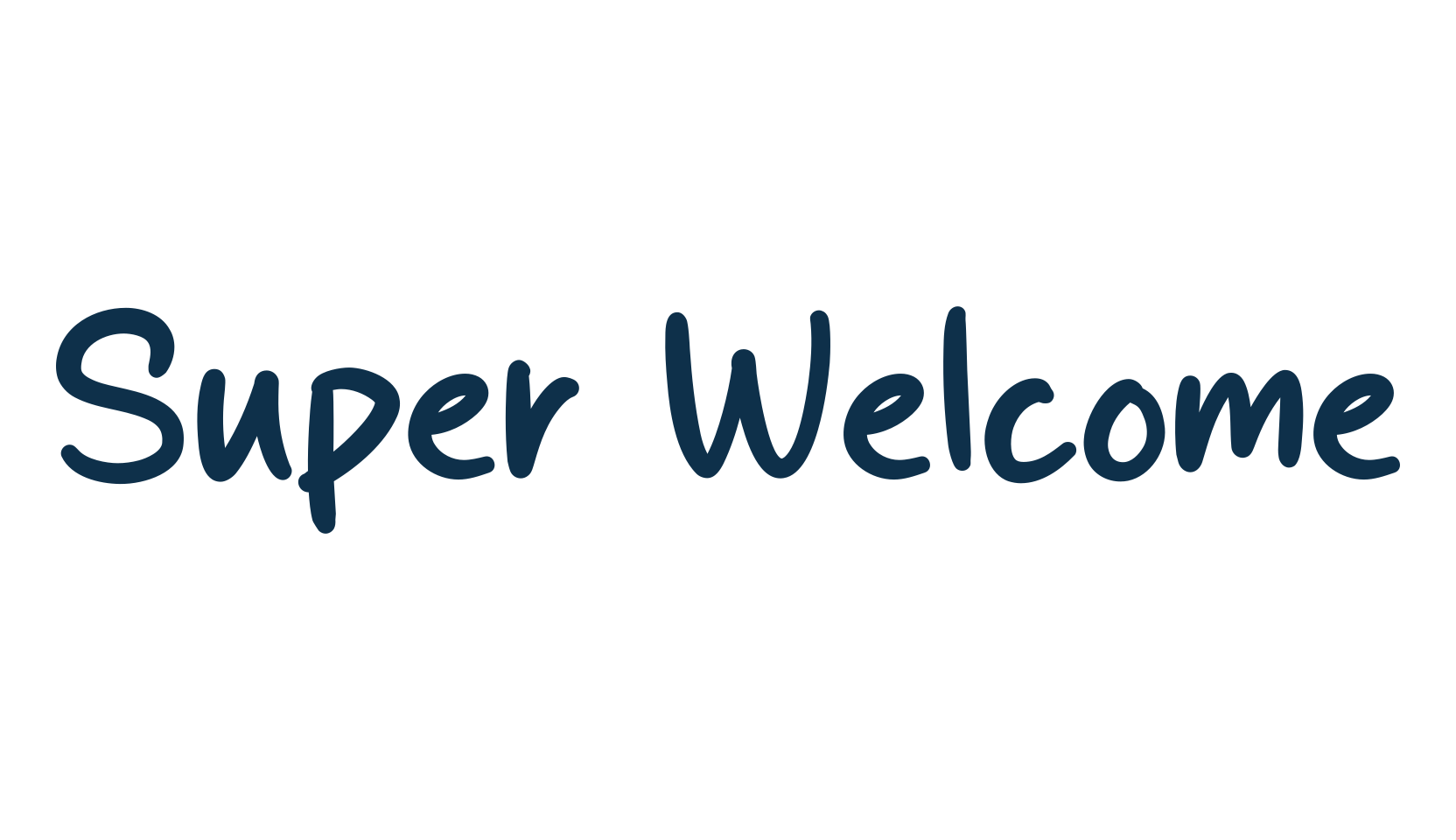 Super Welcome, handwriting font preview