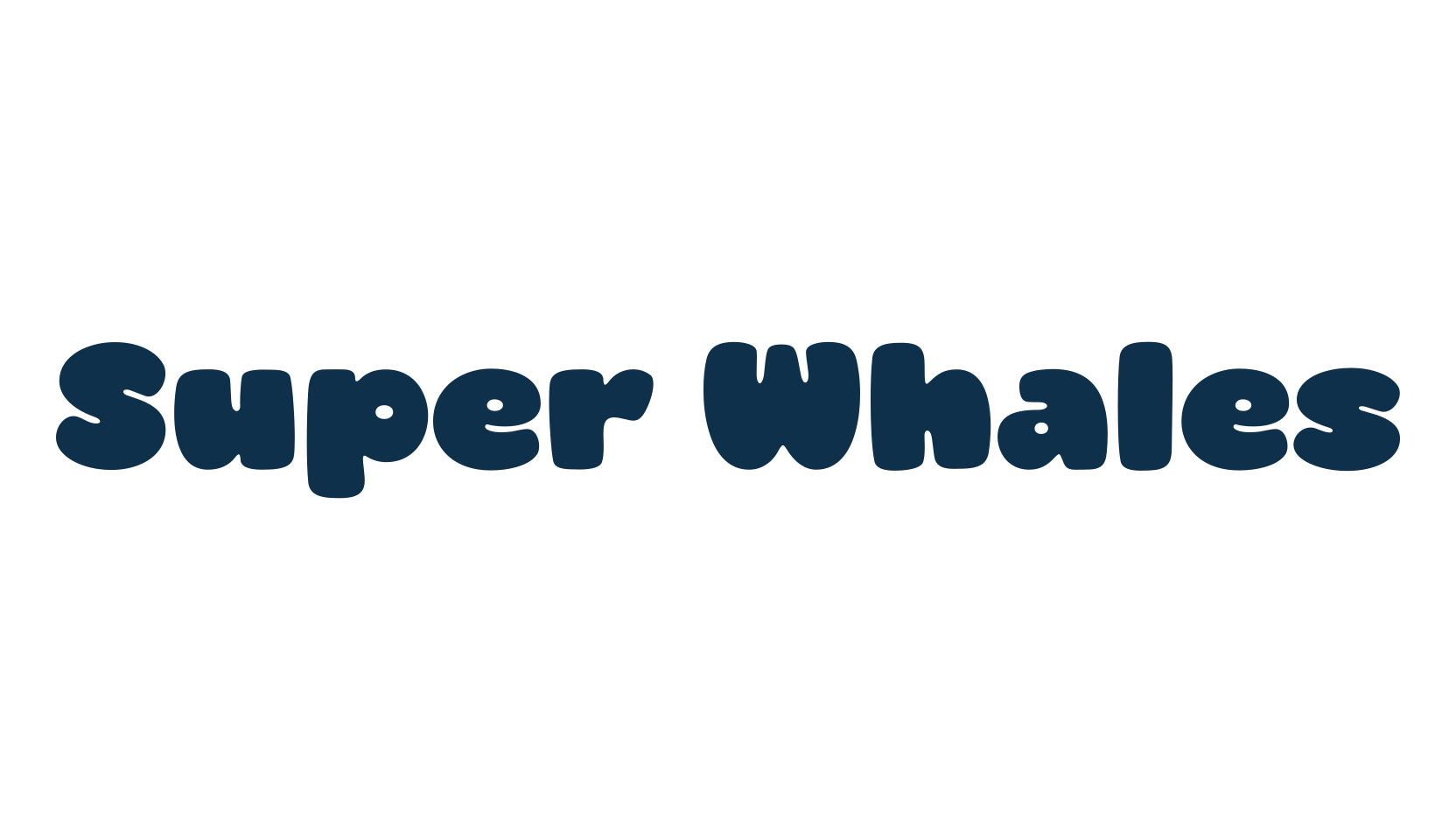 Super Whales, cartoon font preview