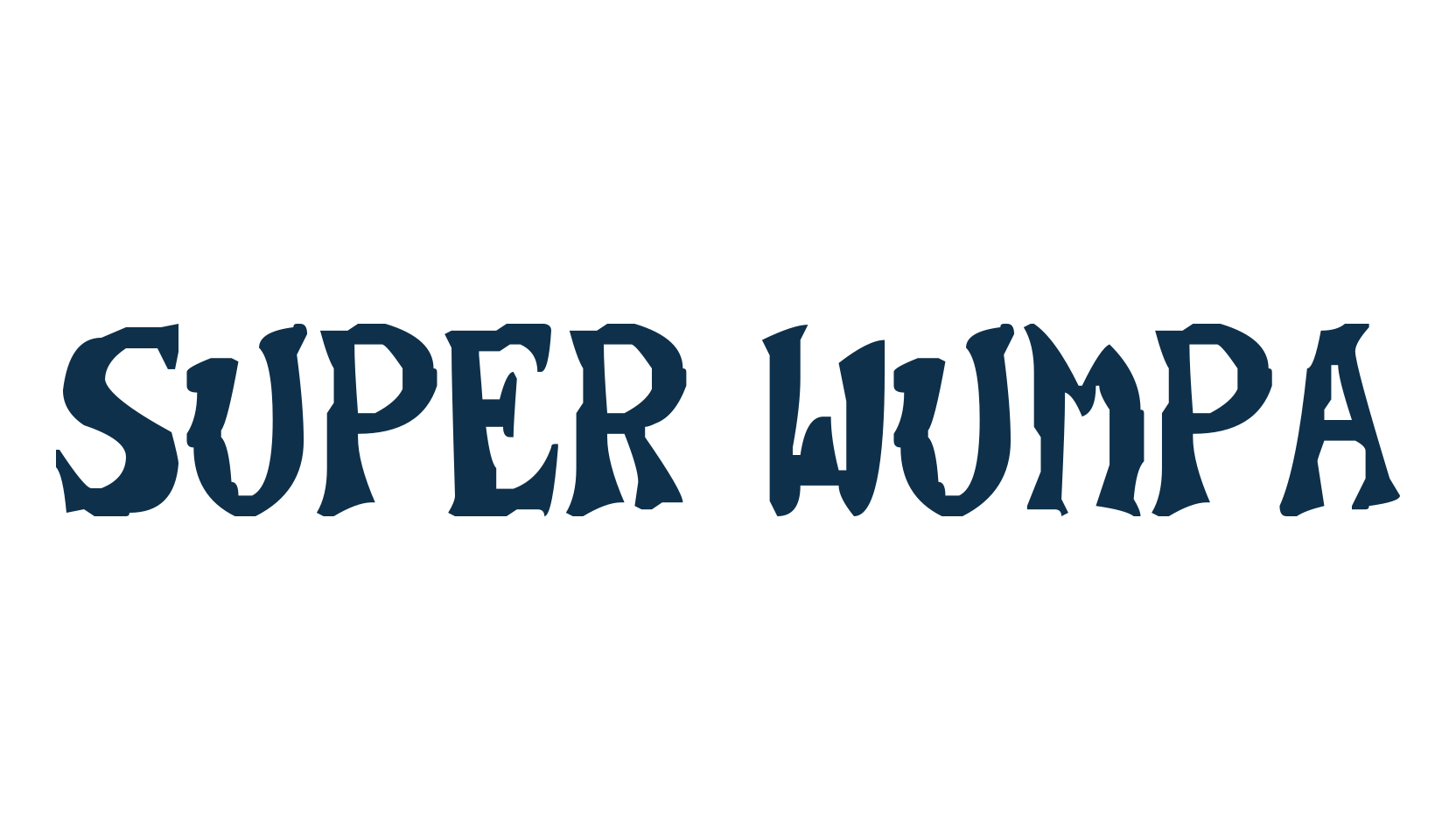 Super Wumpa, fancy cartoon decorative font preview