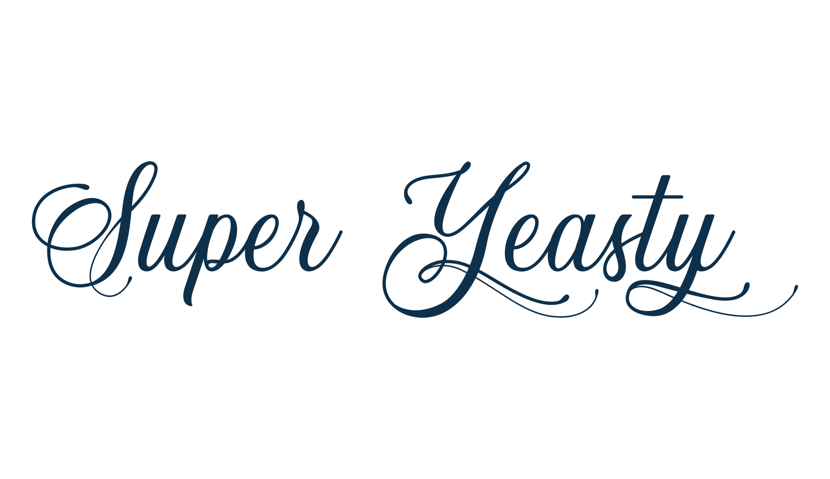 Super Yeasty, script calligraphy fancy decorative font preview