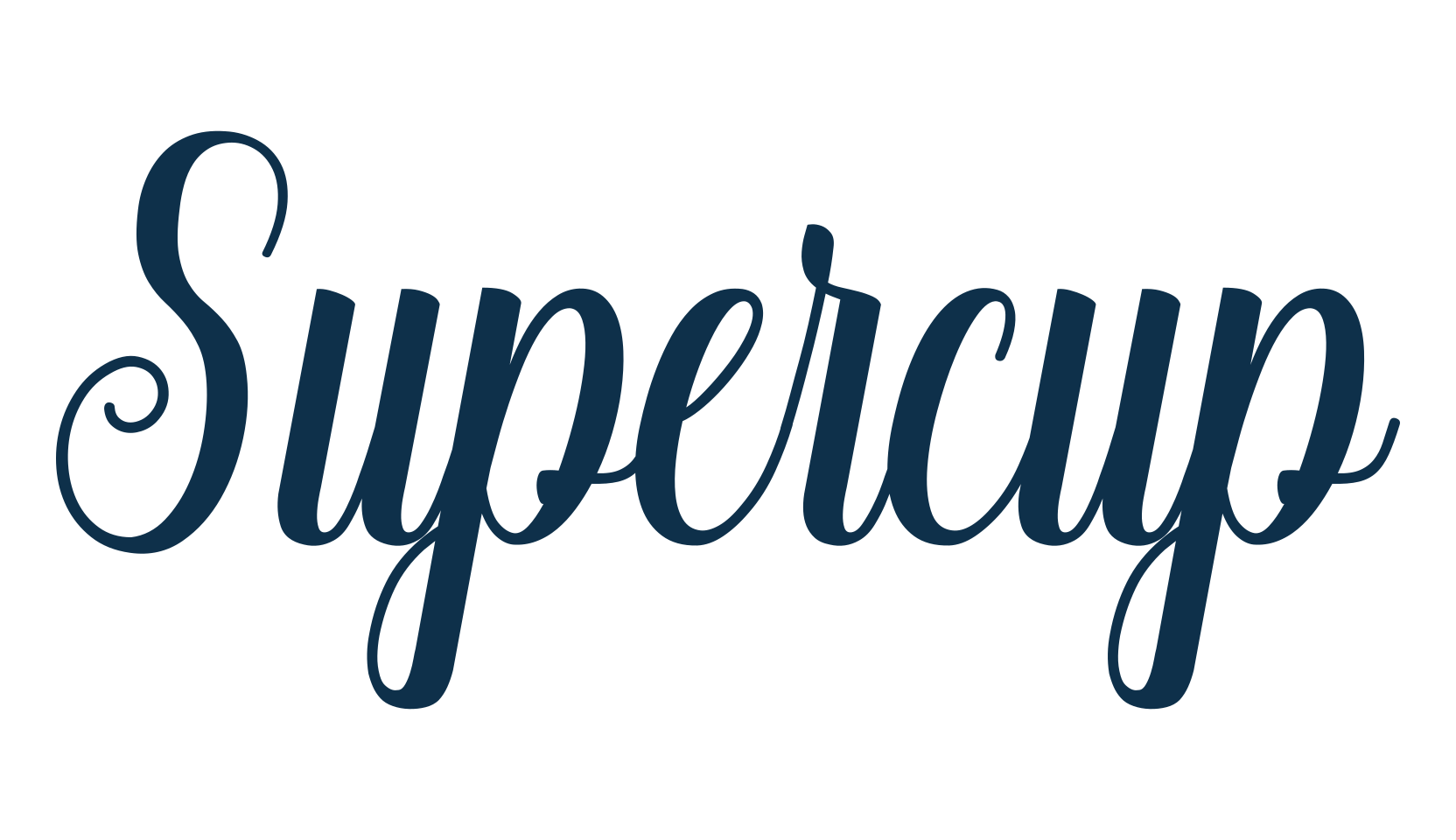 Supercup, various font preview