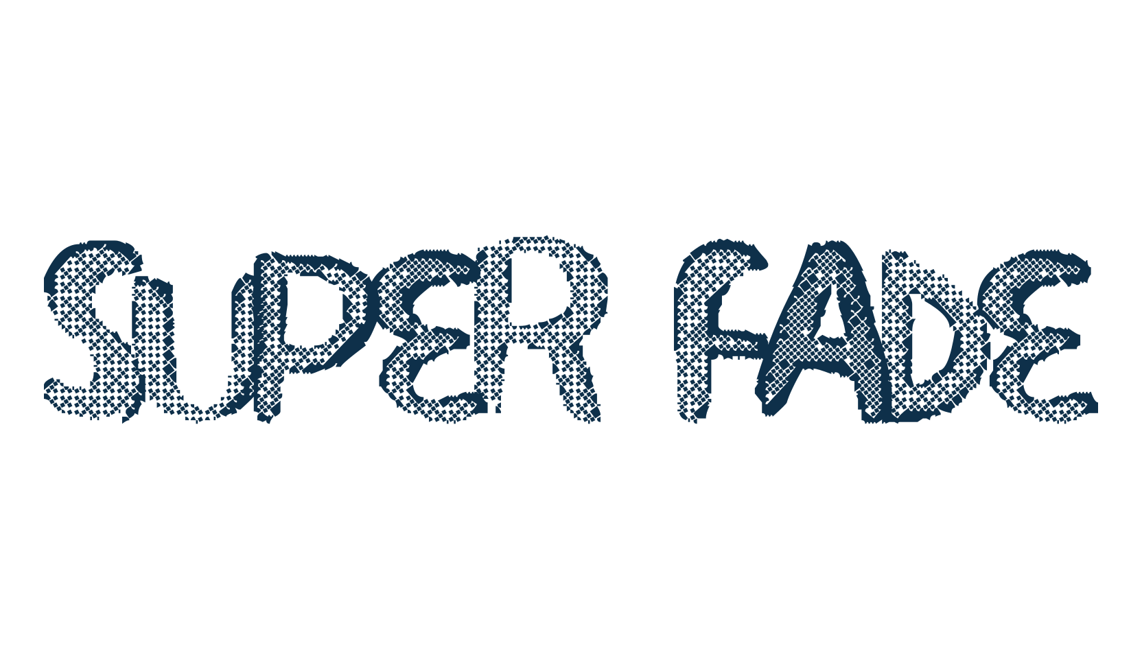 Super Fade, eroded font preview
