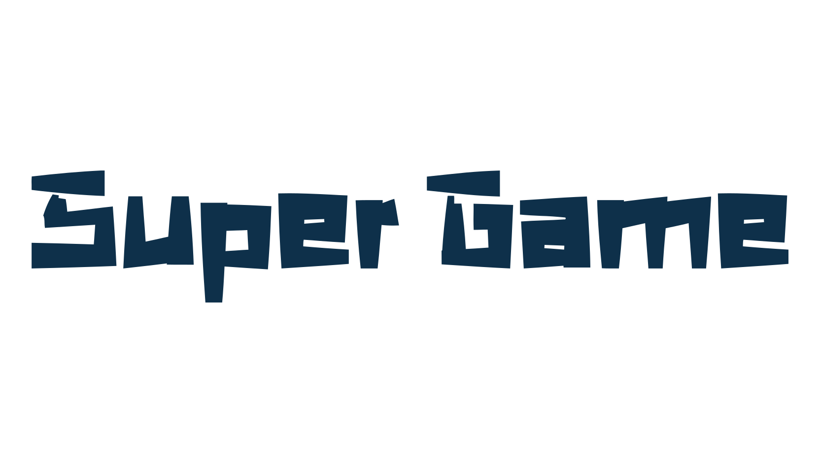 Super Game, cartoon font preview