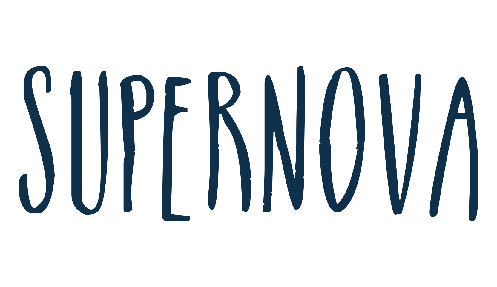 Supernova, handwriting font preview
