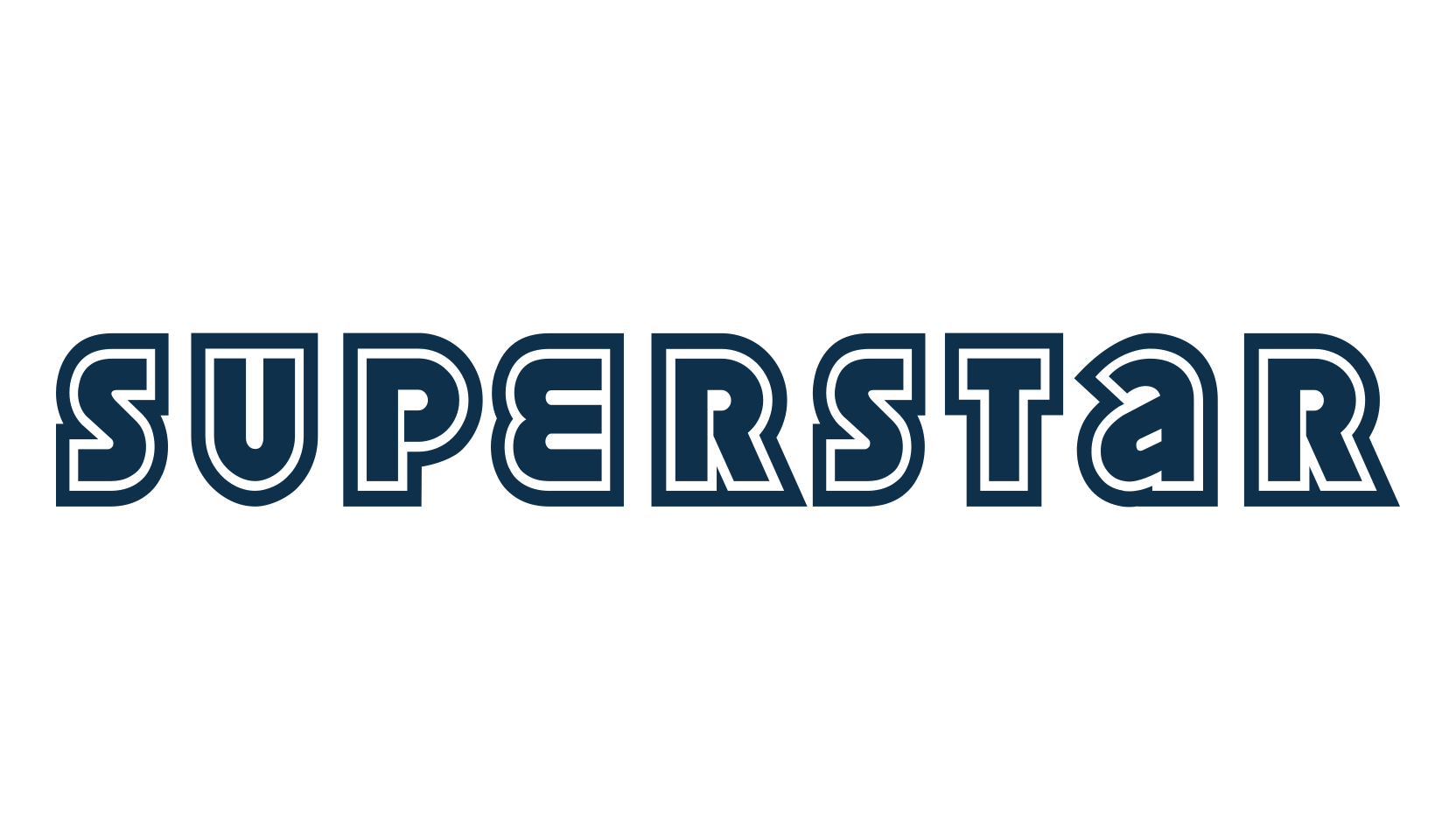 Superstar, fancy groovy decorative font preview