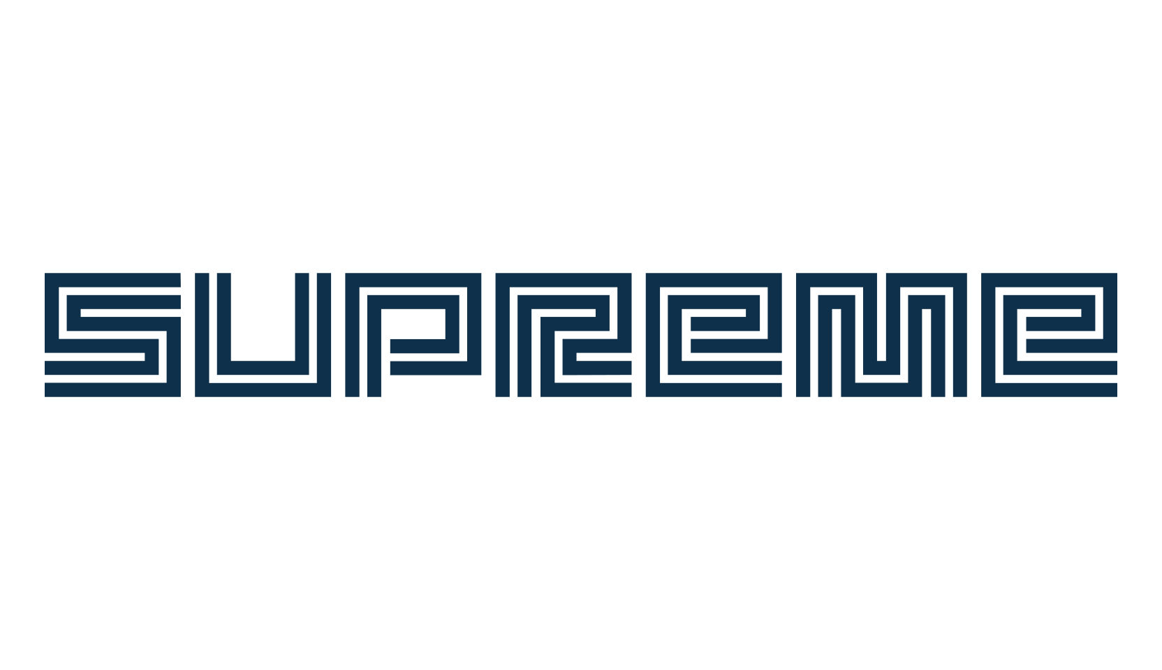 Supreme, techno square sci-fi font preview