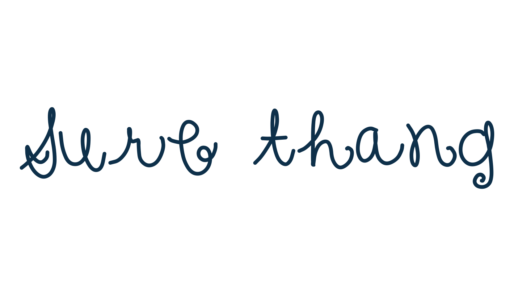 Sure thang, fancy curly decorative font preview
