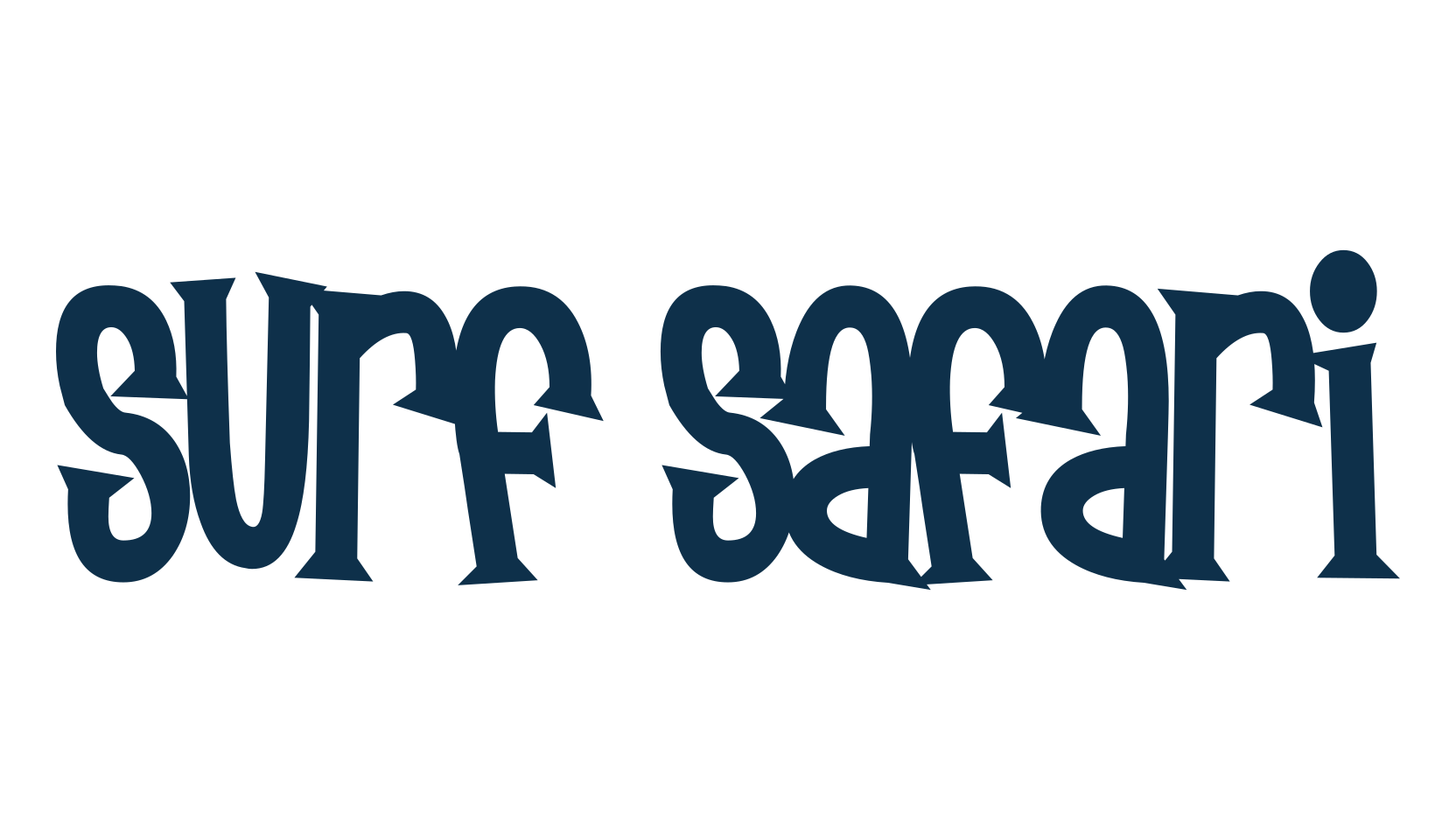 Surf Safari, fancy cartoon decorative font preview