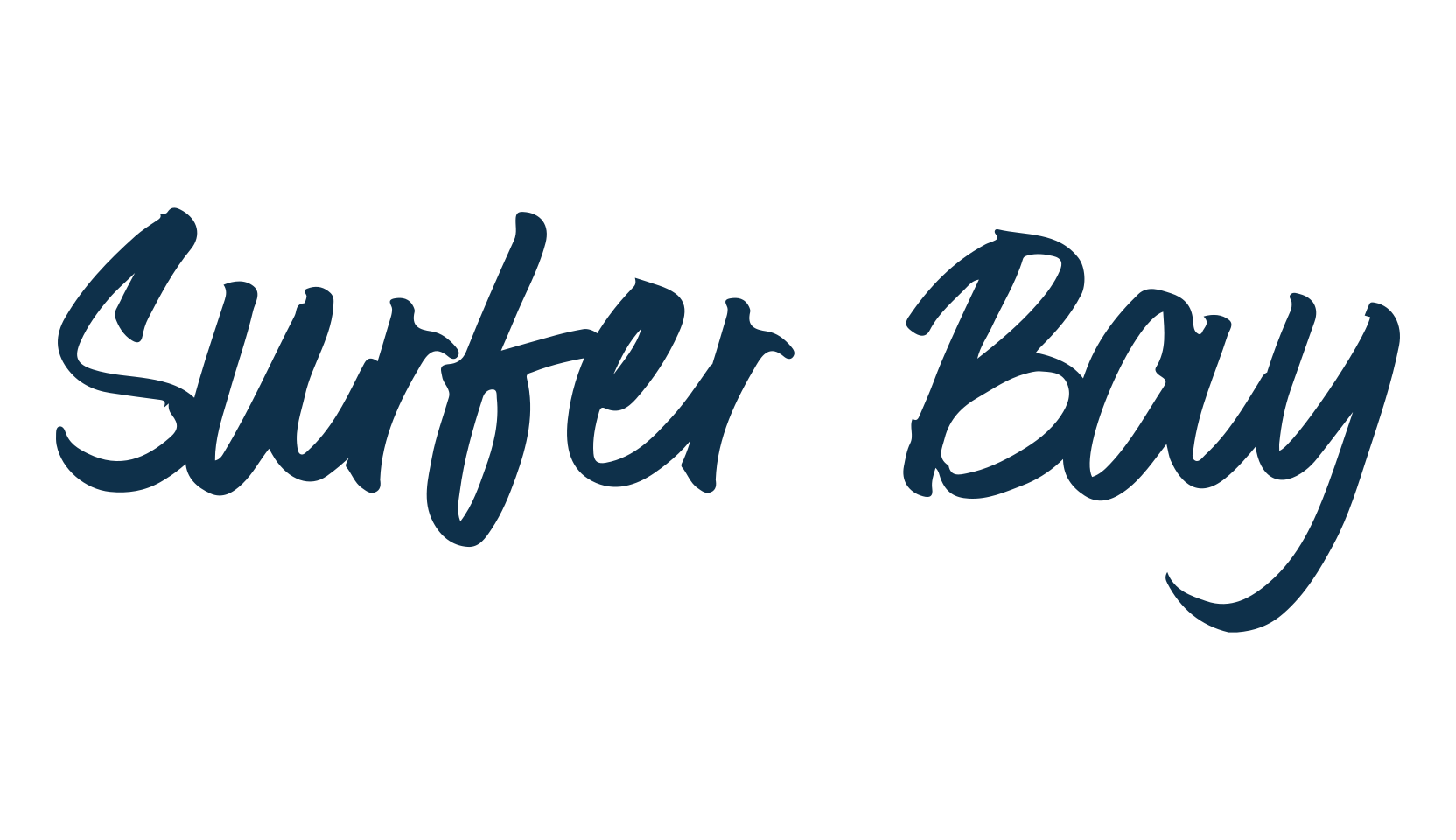 Surfer Bay, brush font preview
