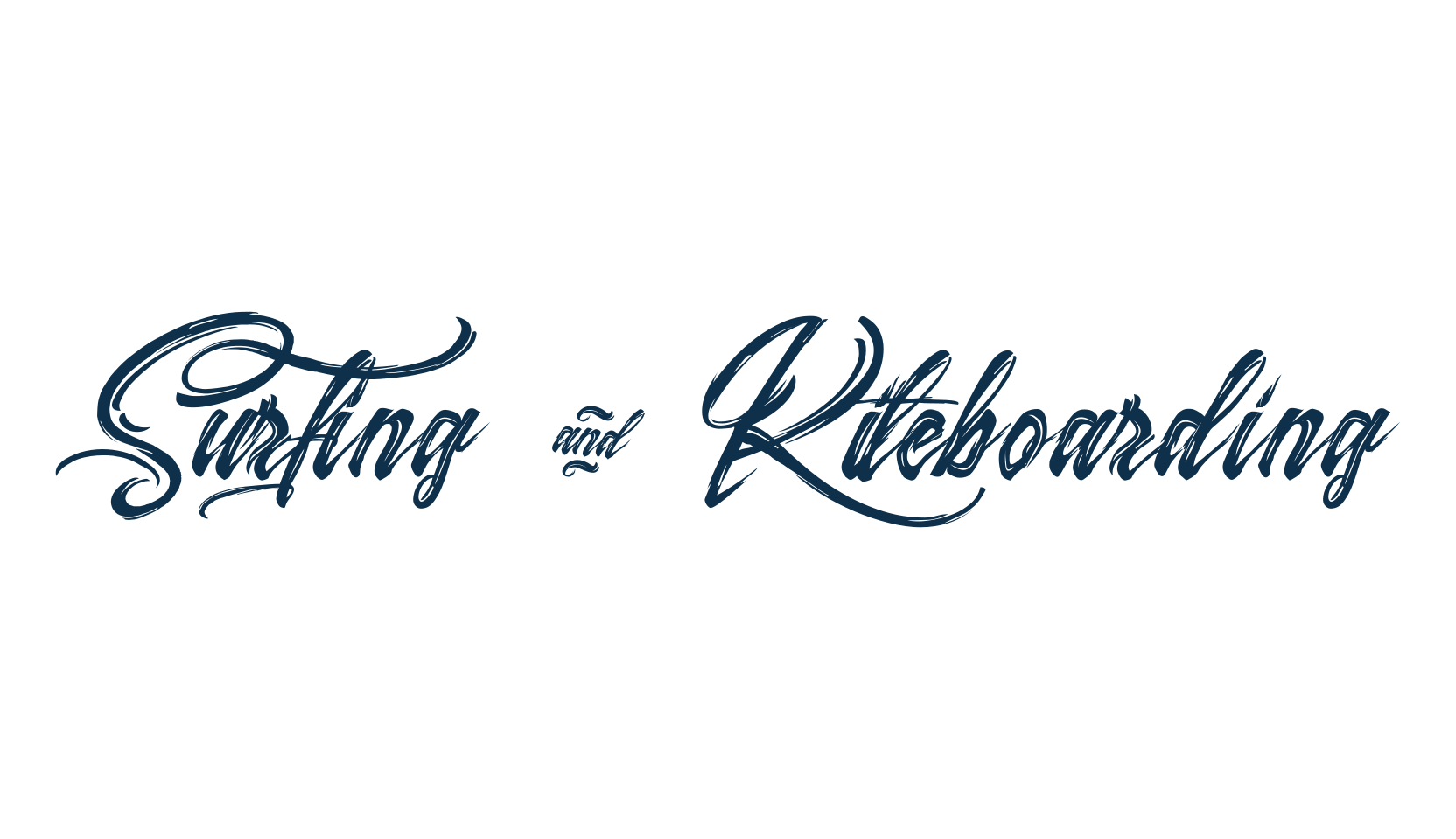 Surfing & Kiteboarding, fancy various decorative script calligraphy font preview