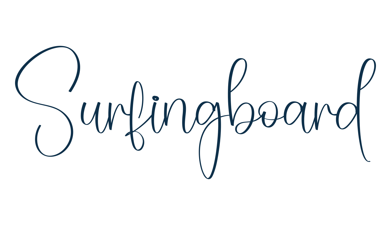 Surfingboard, script handwritten fancy decorative calligraphy font preview