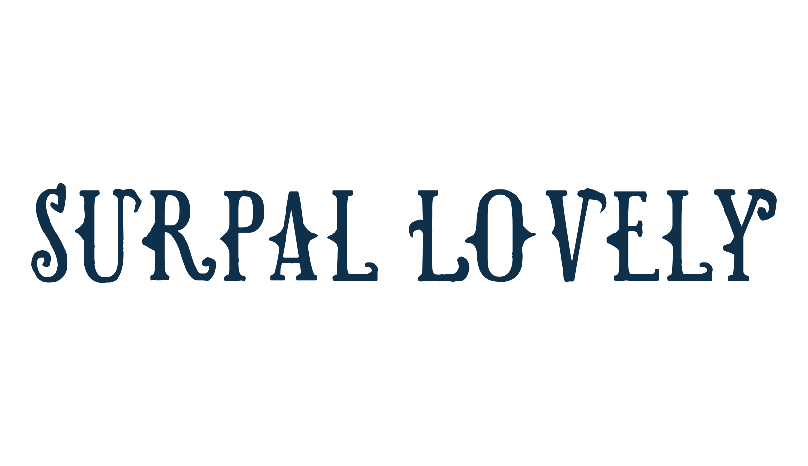 Surpal Lovely, fancy western decorative font preview