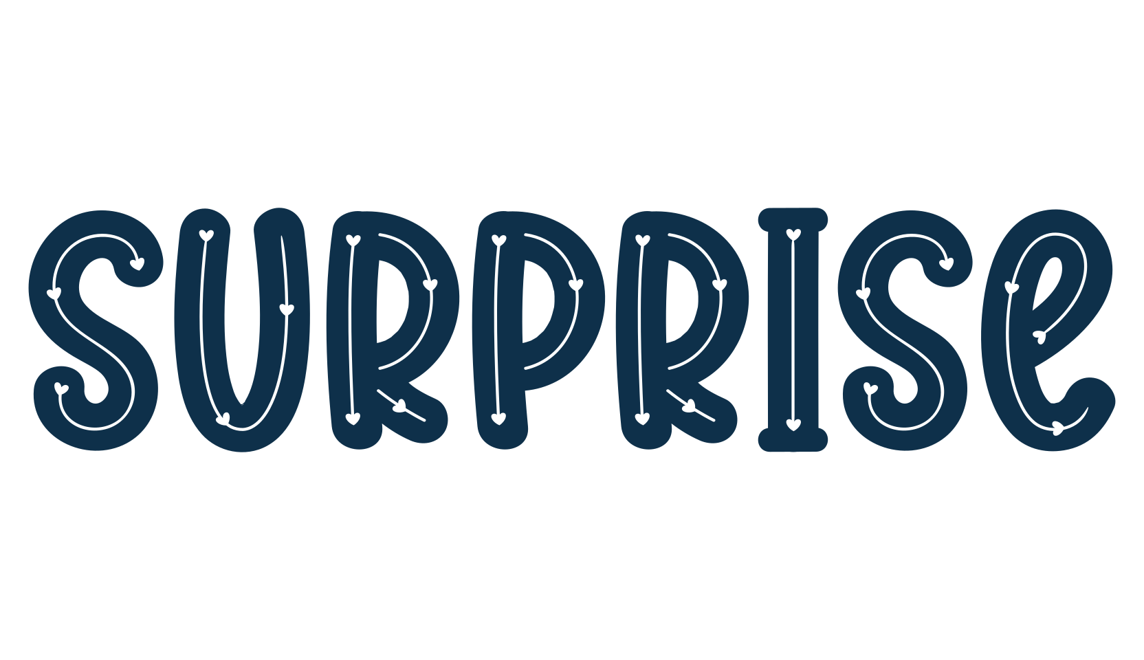 Surprise, fancy decorative font preview