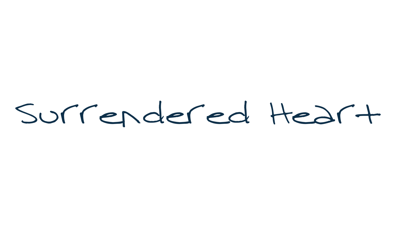Surrendered Heart, handwriting font preview