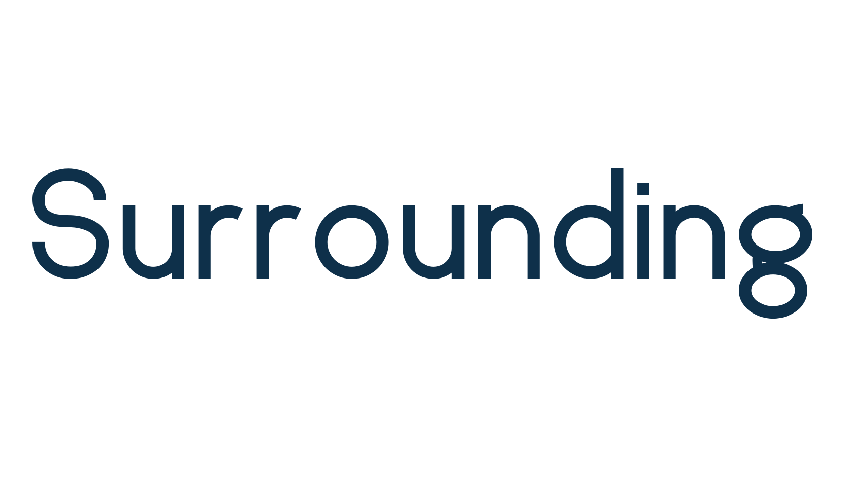 Surrounding, sans serif font preview
