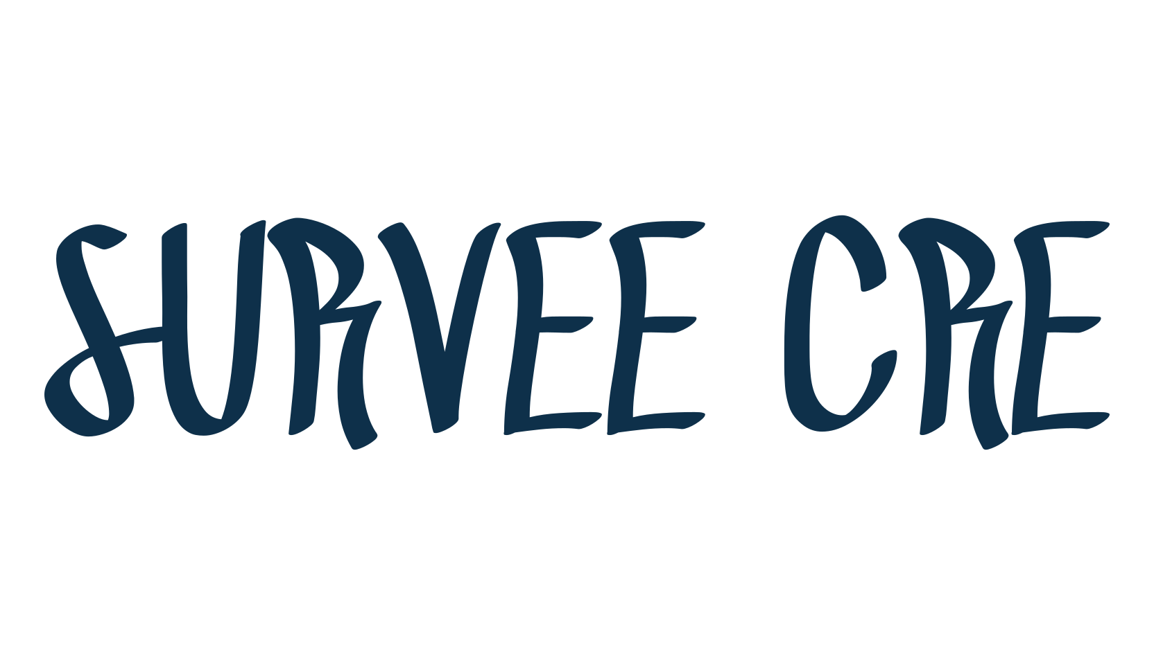Survee Cre, script graffiti fancy decorative calligraphy font preview