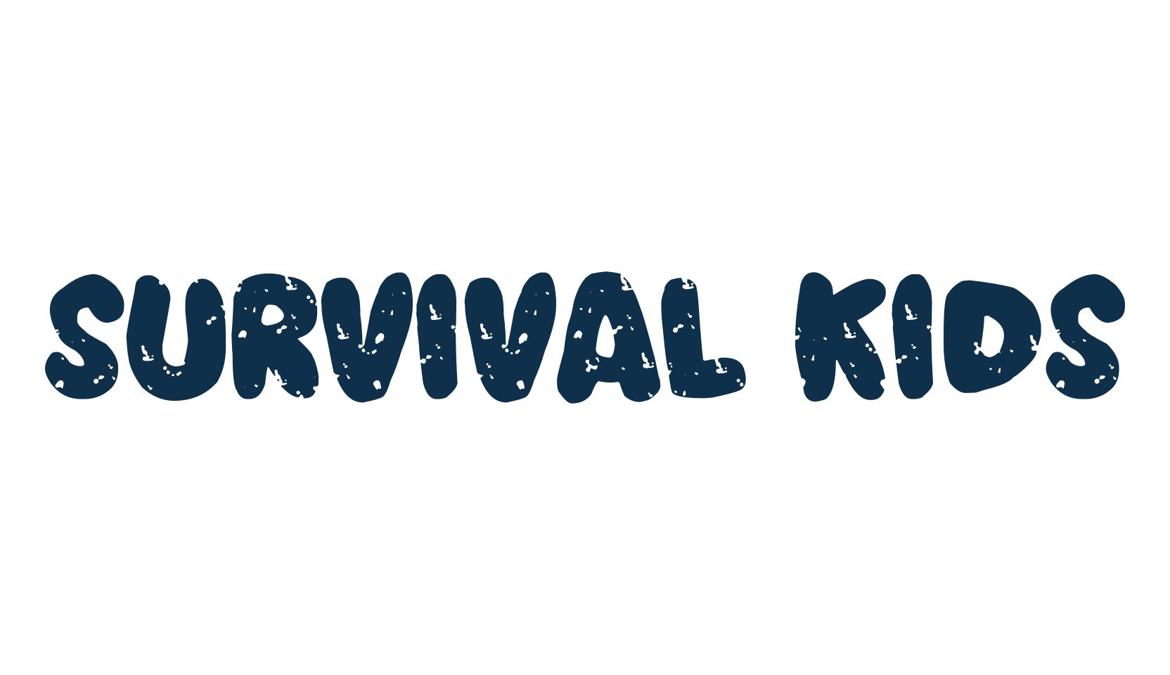 Survival Kids, fancy eroded decorative font preview