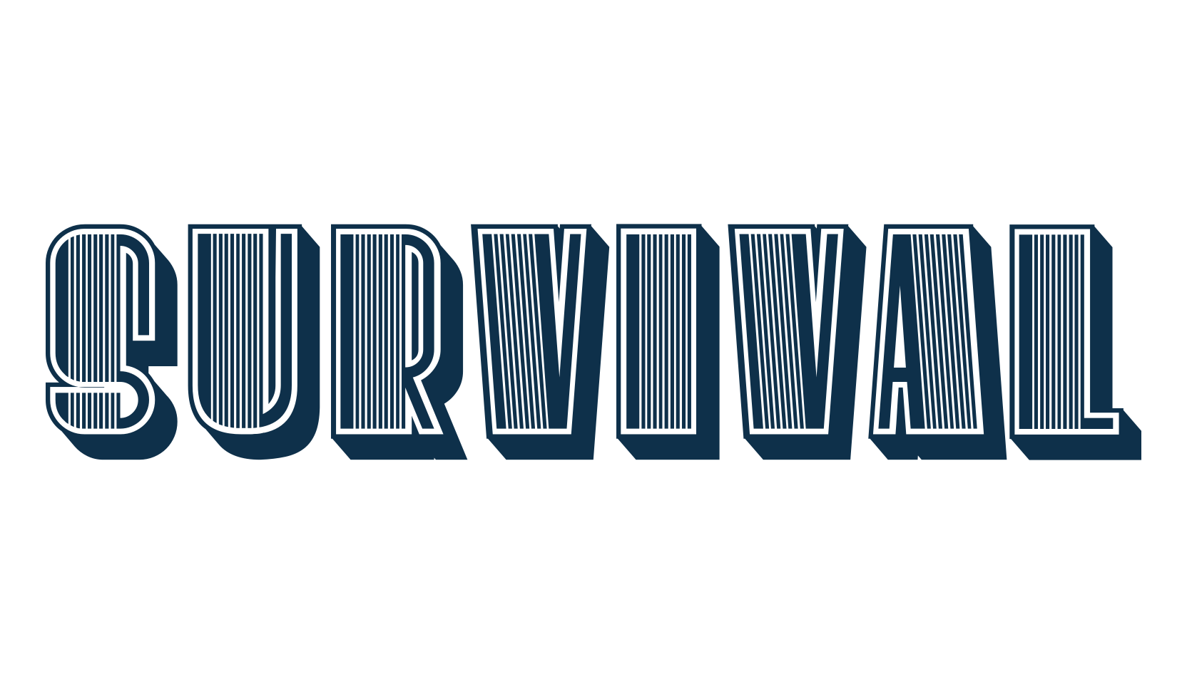 Survival, fancy retro decorative font preview