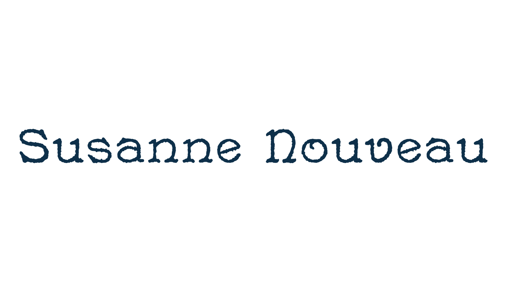 Susanne Nouveau, fancy typewriter decorative font preview